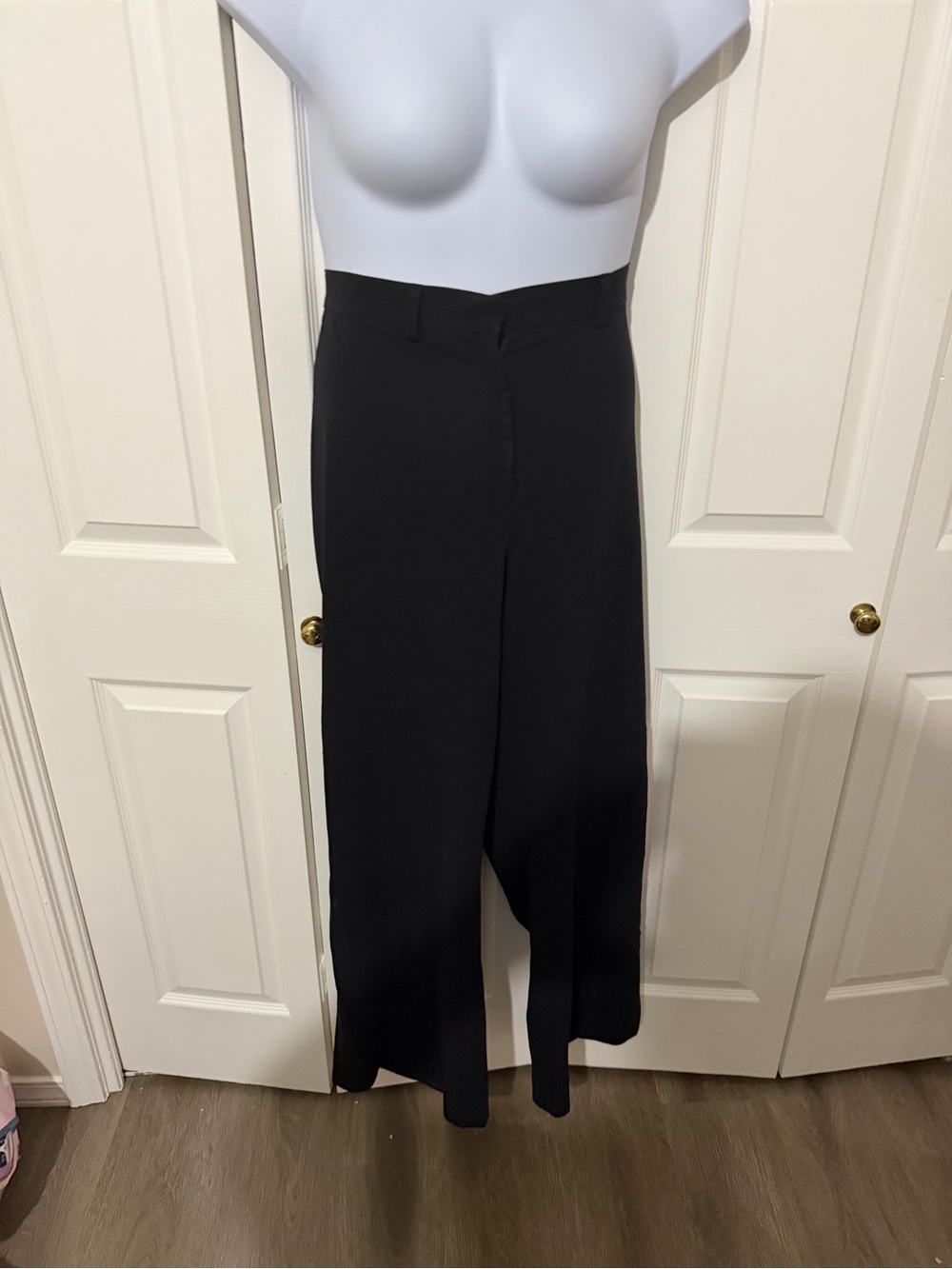Vintage Jones New York Black Wide-Leg High-Waist Women's Pants 22w